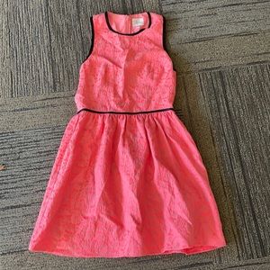 Parker Small Jacquard pink floral halter dress